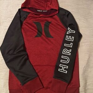 Hurley Red and Black Kids Hoodie